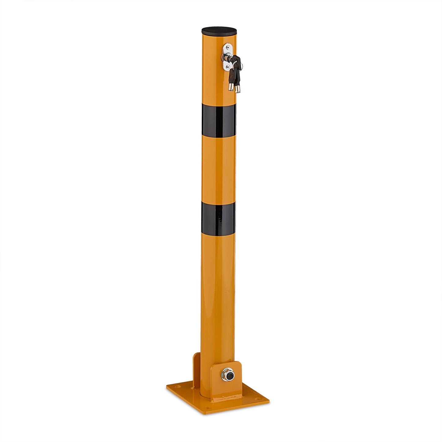 Folding Steel Parking Barrier Post, High Visibility