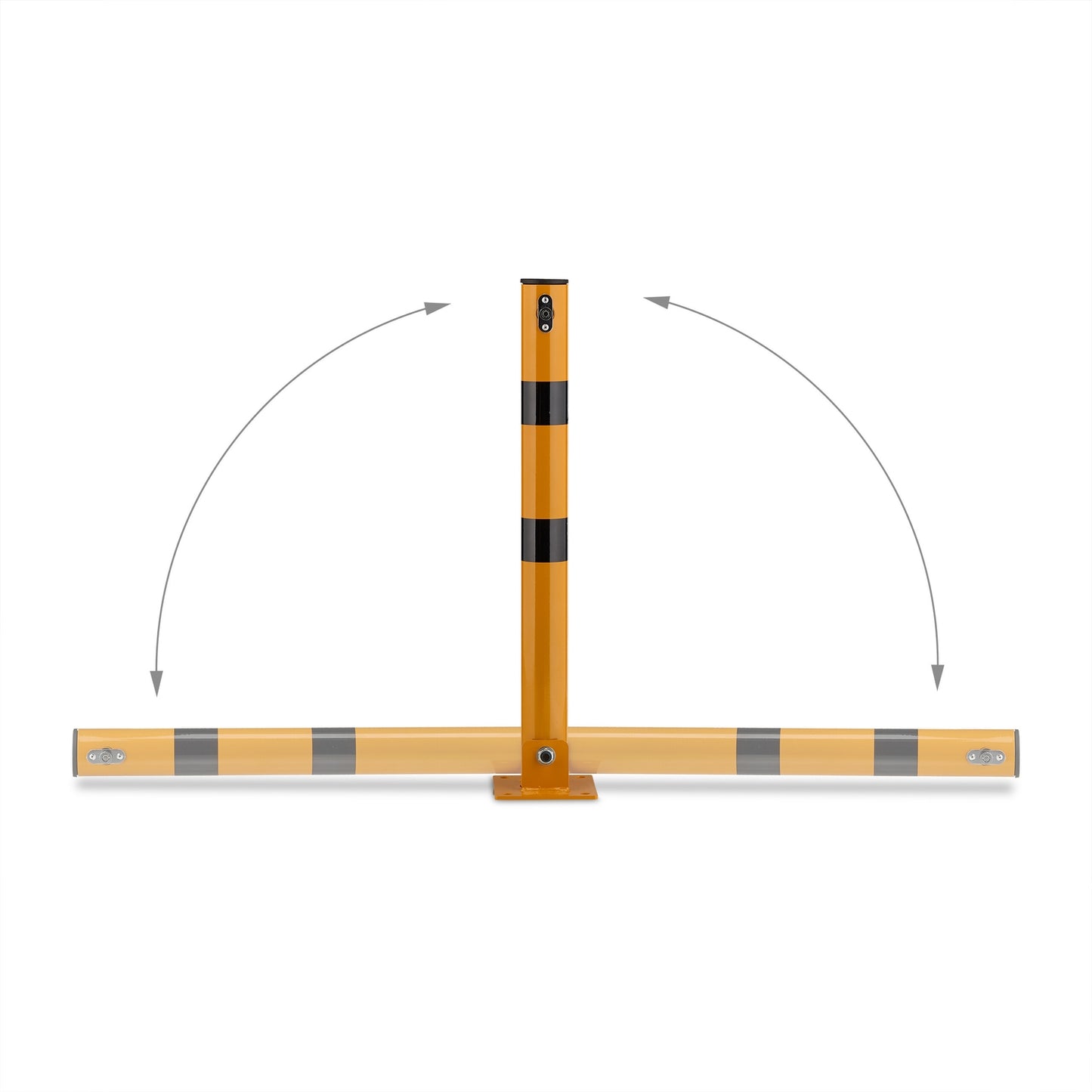 Folding Steel Parking Barrier Post, High Visibility