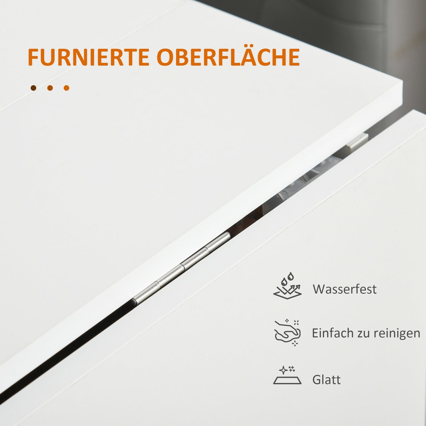 Folding dining table with wheels - Mobile White Desk