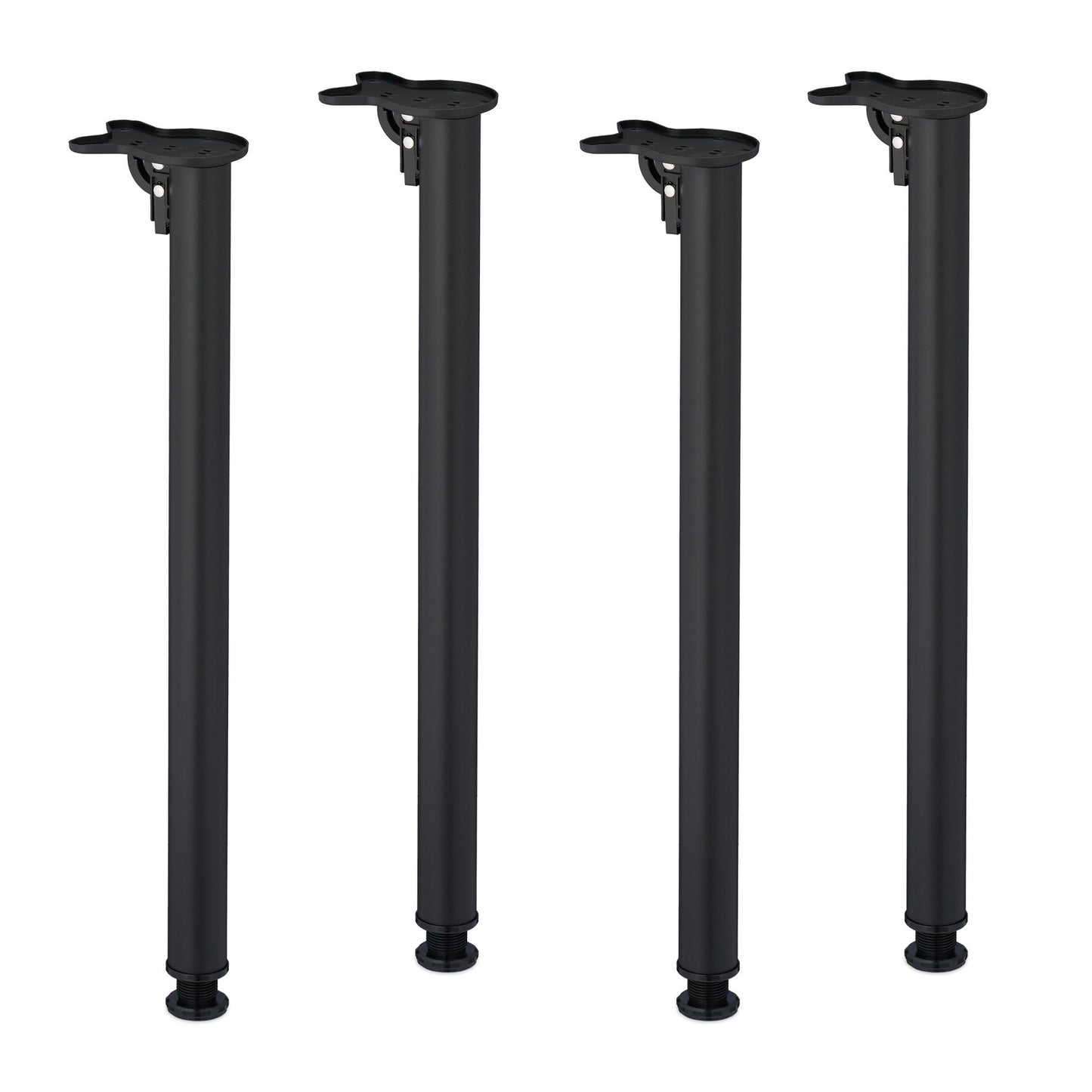 Folding Table Legs, Set of 4 – Round Metal, DIY Furniture