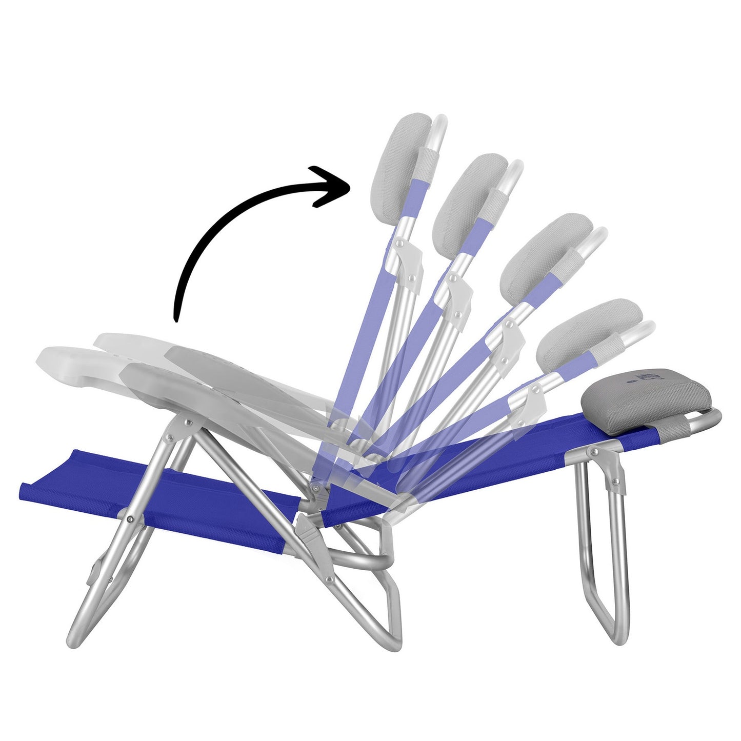 Folding Tourist Chair, Blue-Gray, Compact Design