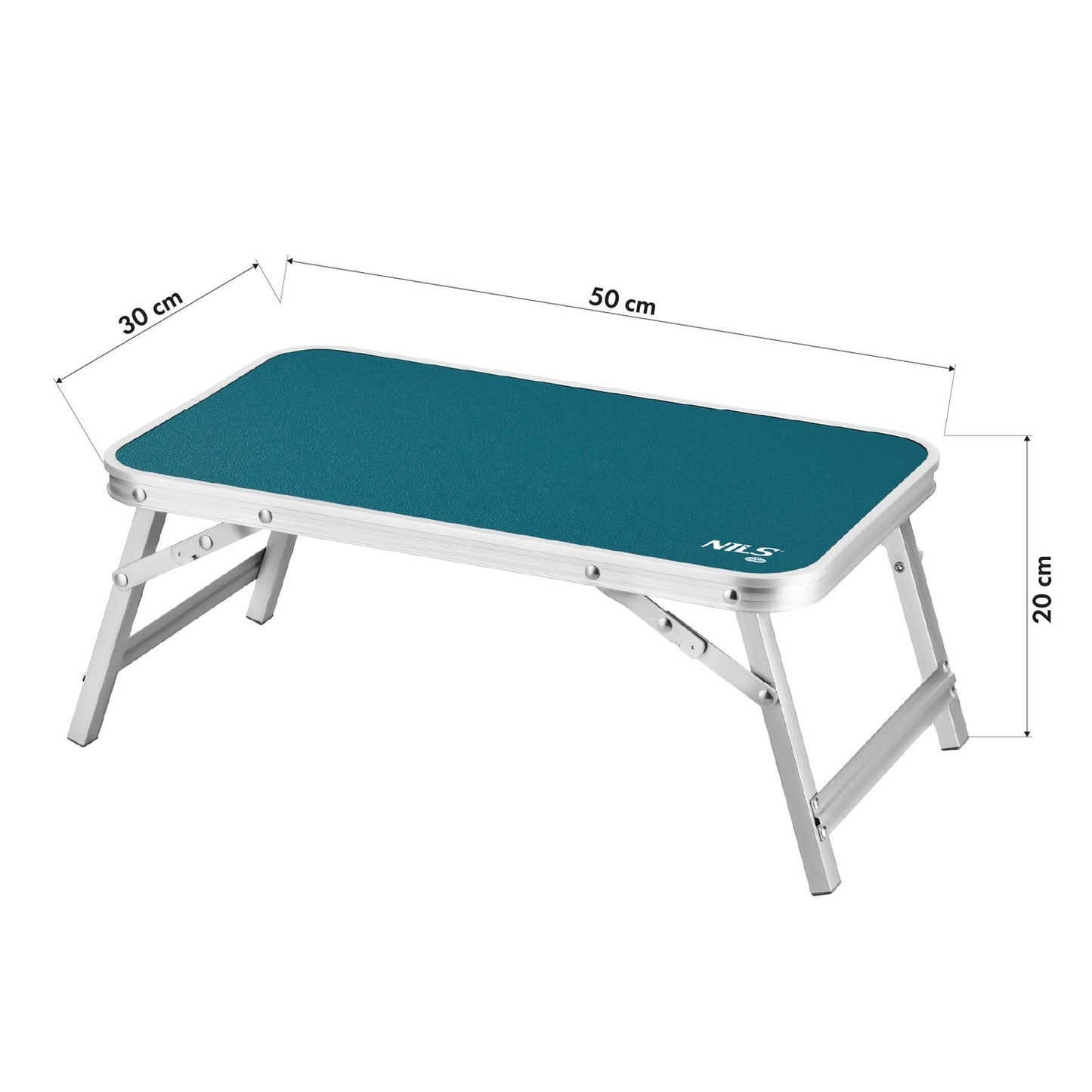 Folding Tourist Table, Low 50x30x20 cm, Blue