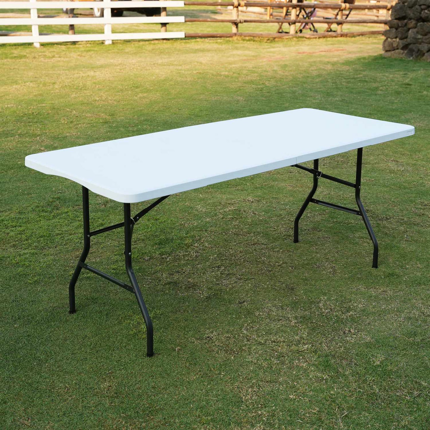 Folding Tourist Table, White, Compact and Portable