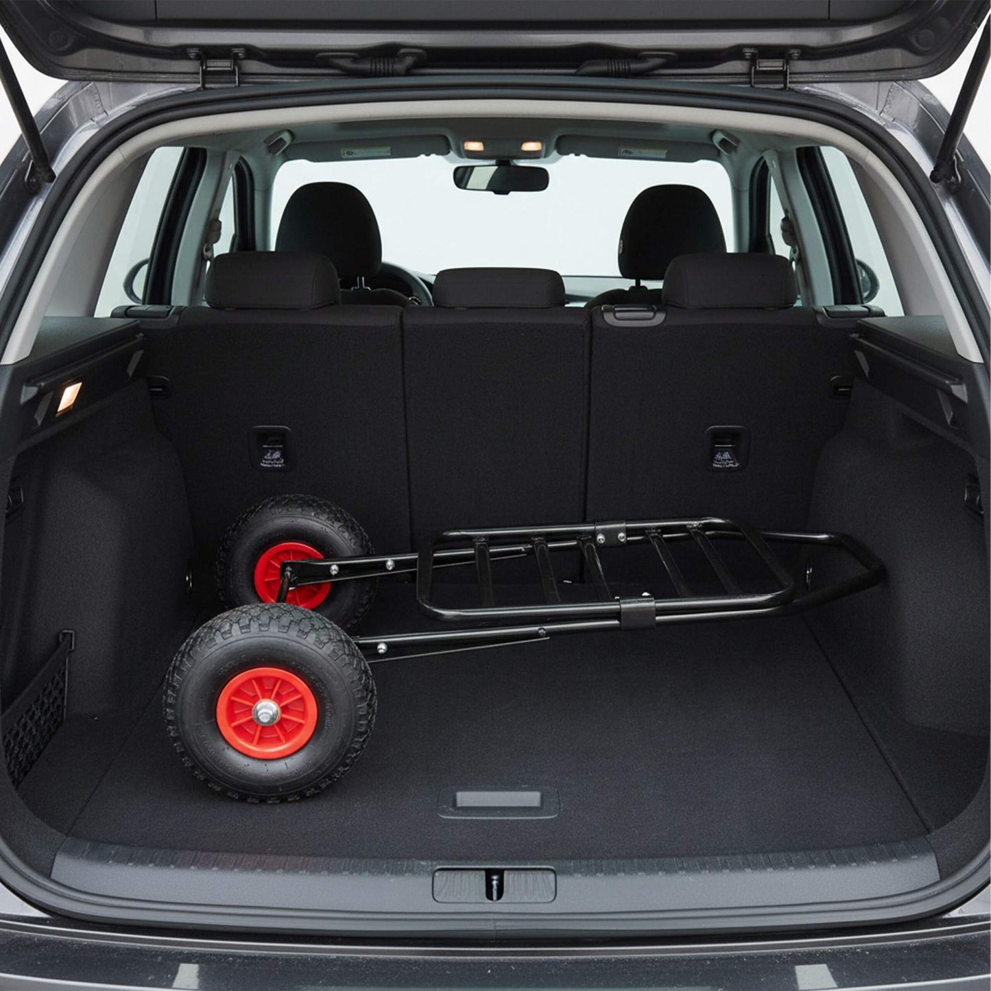 Folding Transport Trolley, 80kg Capacity, Steel, Pneumatic Tyres