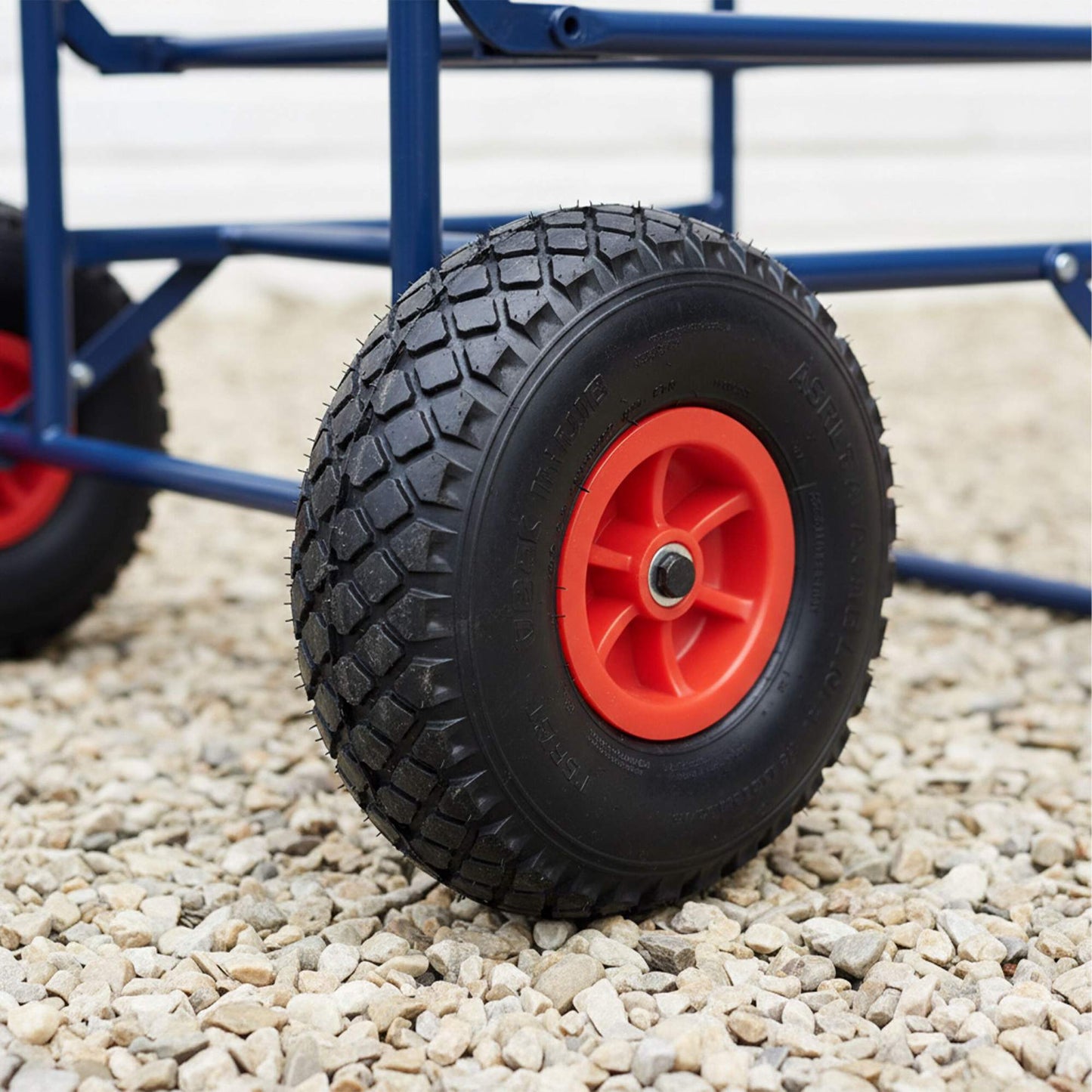 Folding Transport Trolley, 80kg Capacity, Steel, Pneumatic Tyres