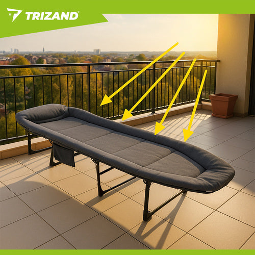 Folding Travel Bed with Mattress, 150kg Capacity