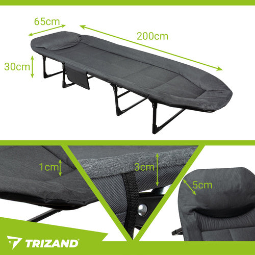 Folding Travel Bed with Mattress, 150kg Capacity