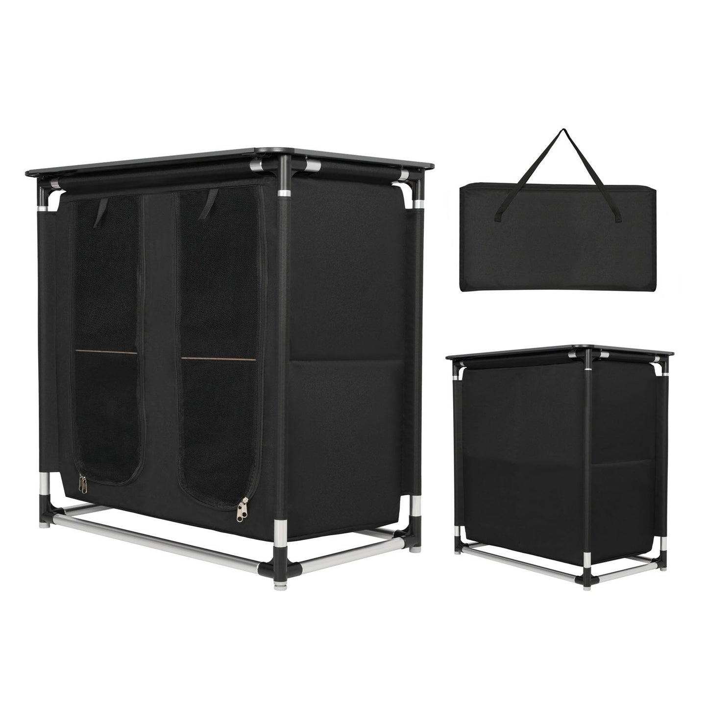 Folding Travel Locker with Top, Compact and Portable