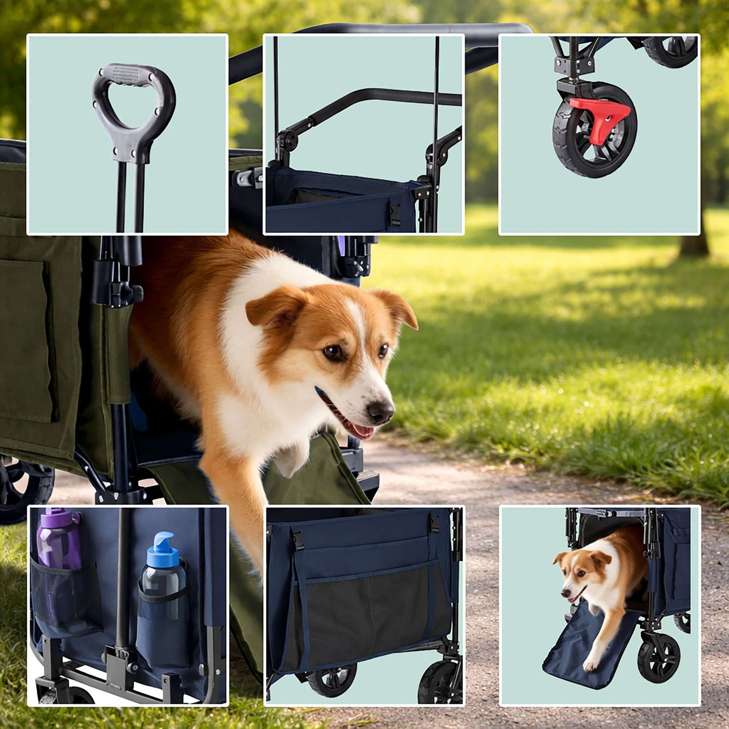 Folding Trolley with Canopy, 200L Capacity, 150kg Load