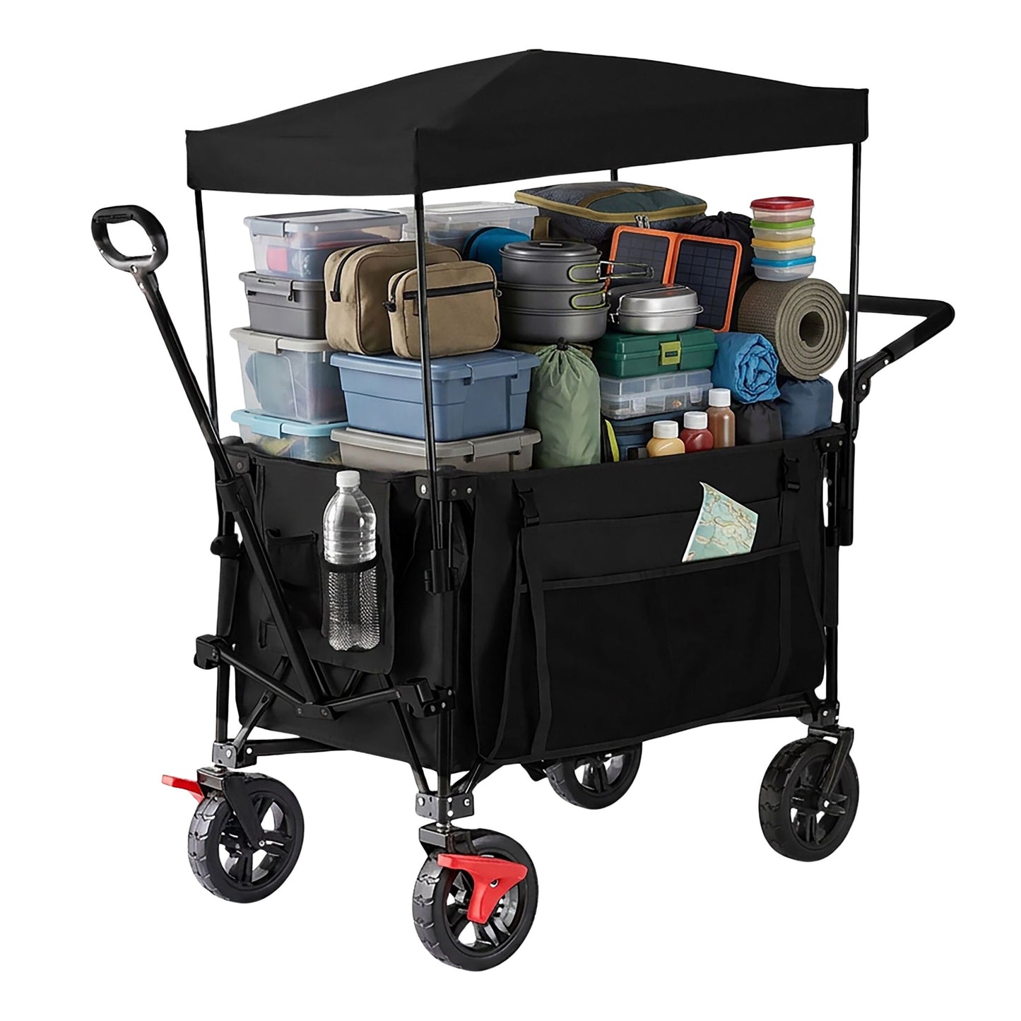 Folding Trolley with Roof, 200L Capacity, 150kg Load