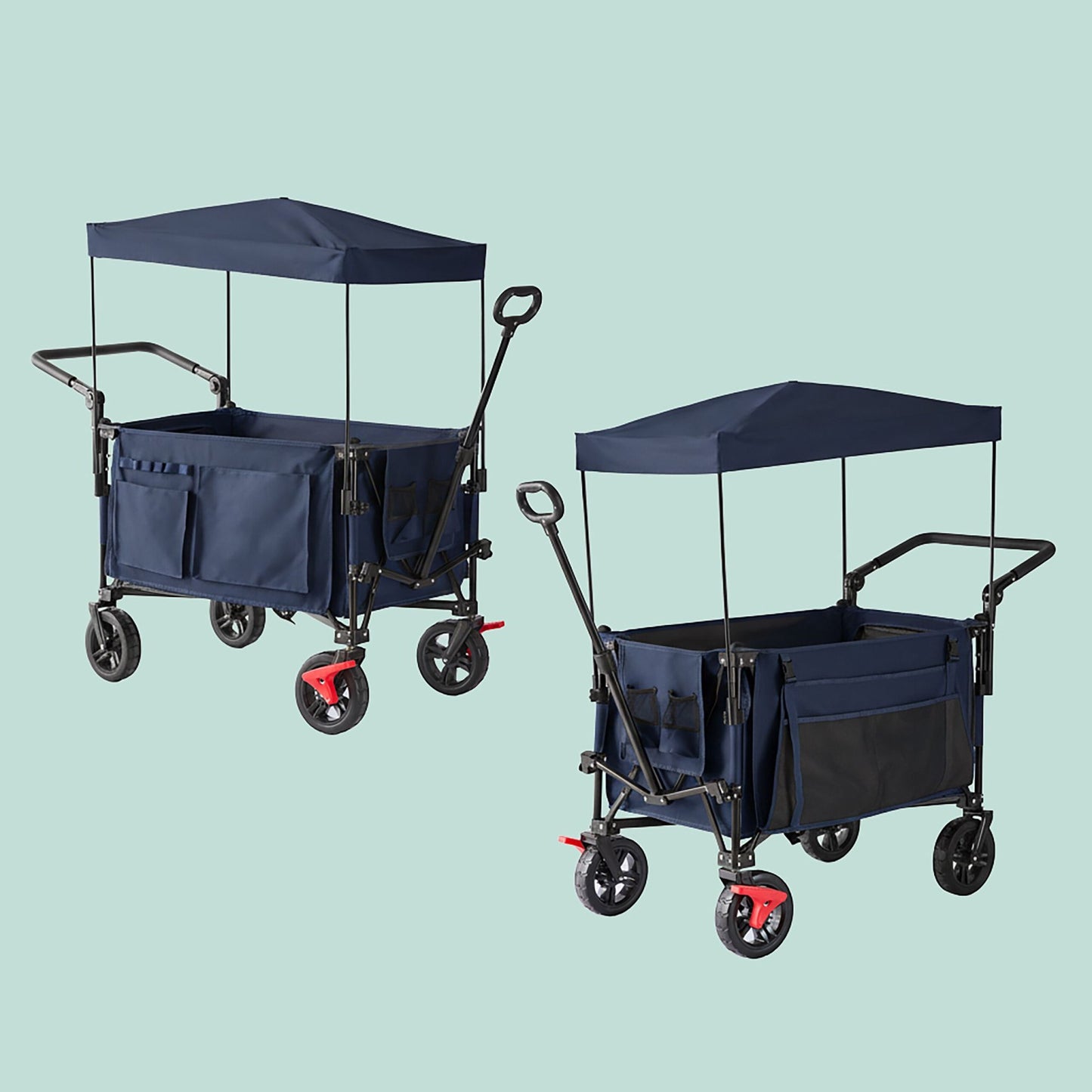 Folding Trolley with Roof, 200L Capacity, 150kg Load