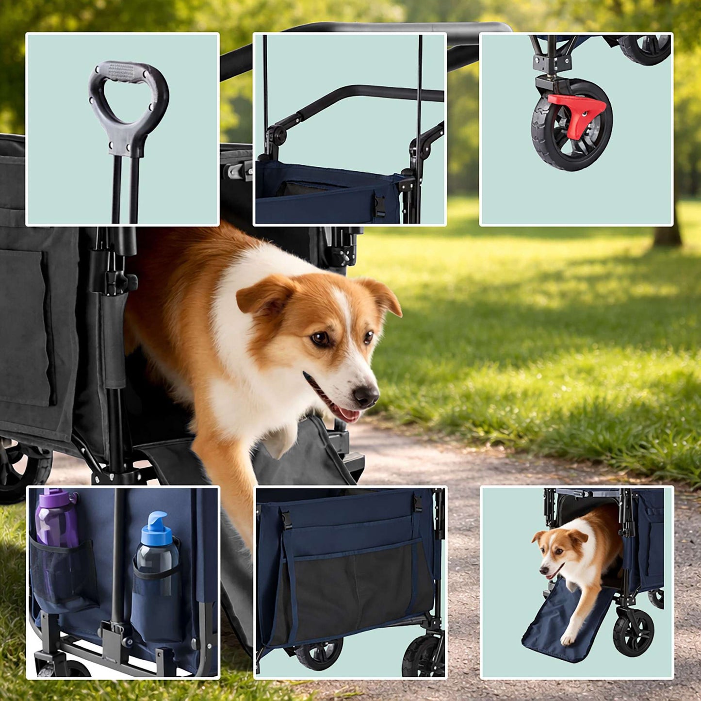 Folding Trolley with Roof, 200L Capacity, 150kg Load