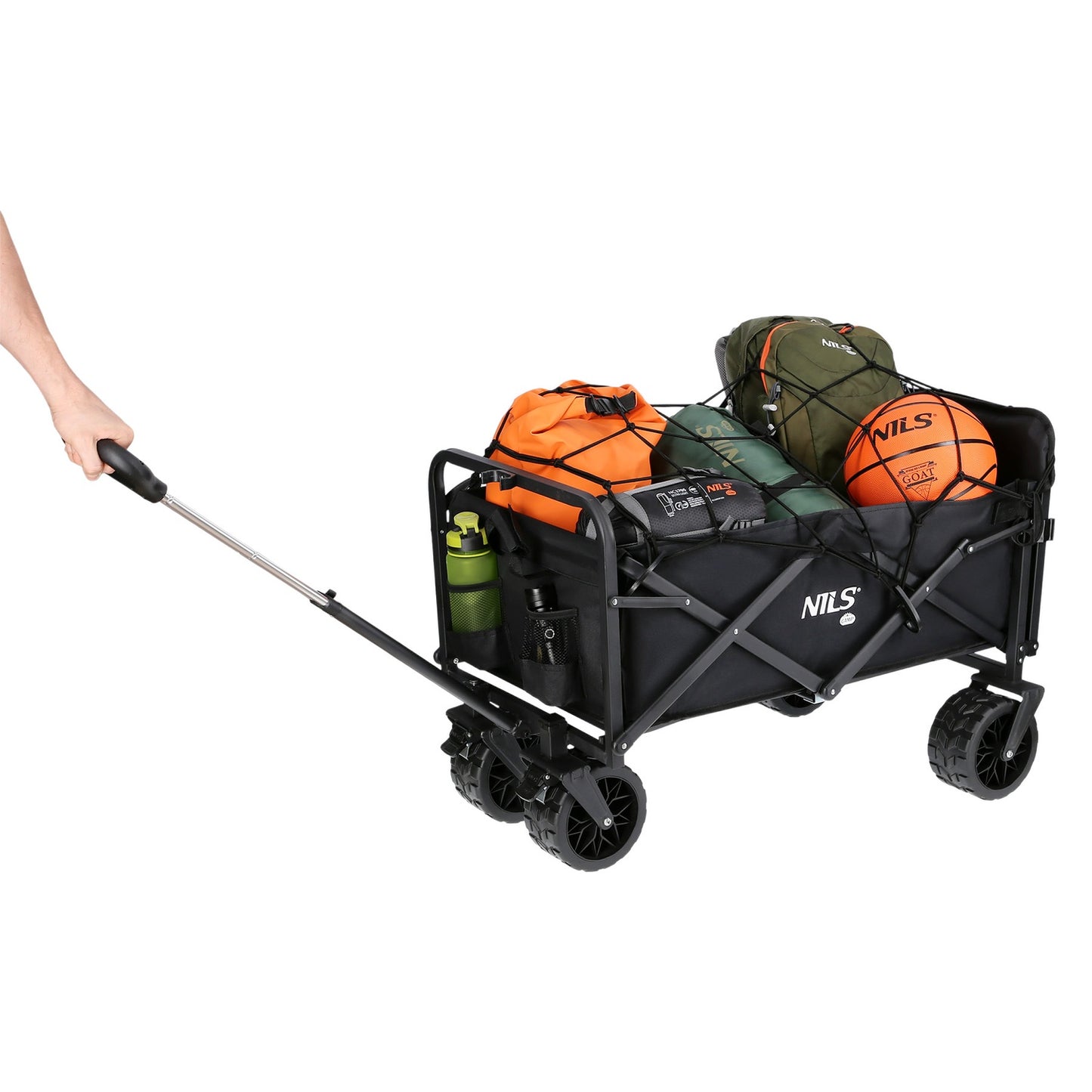 Folding Wagon, Black, 160L Capacity
