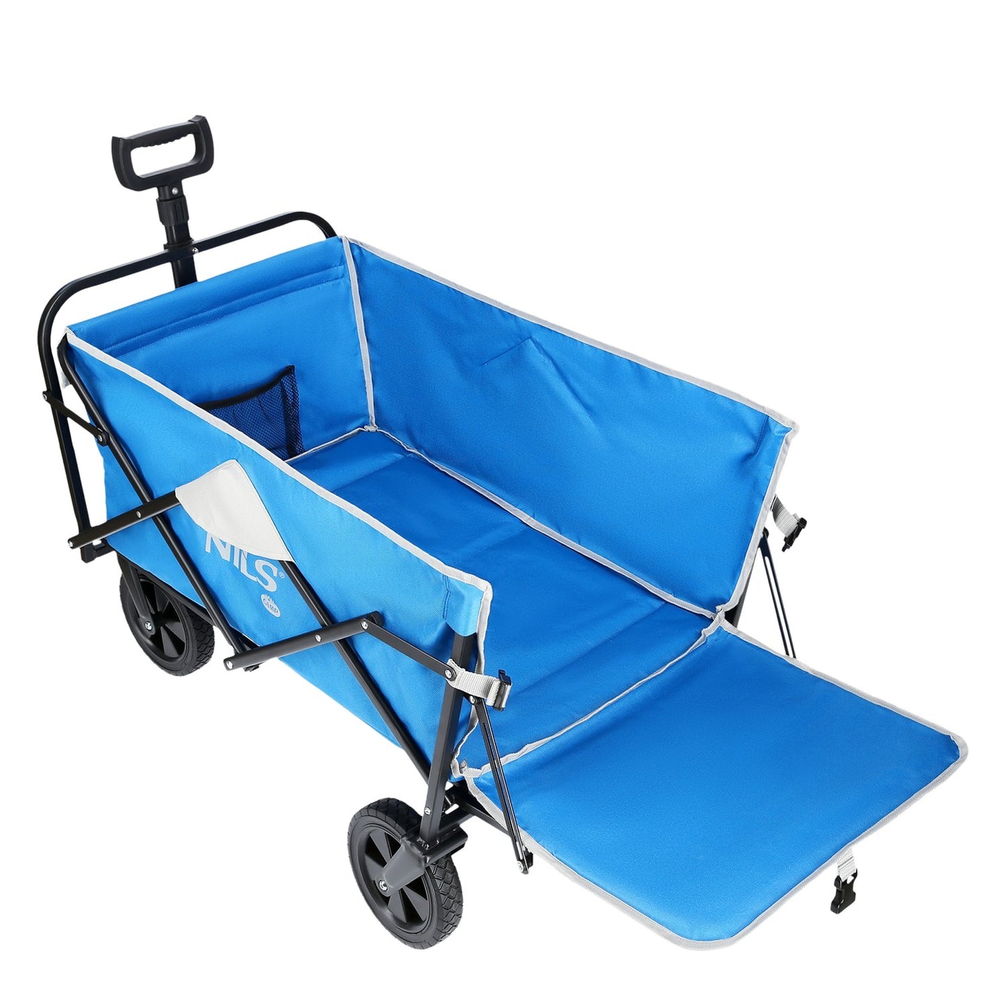 Folding Wagon, Blue-Gray, 125L Capacity