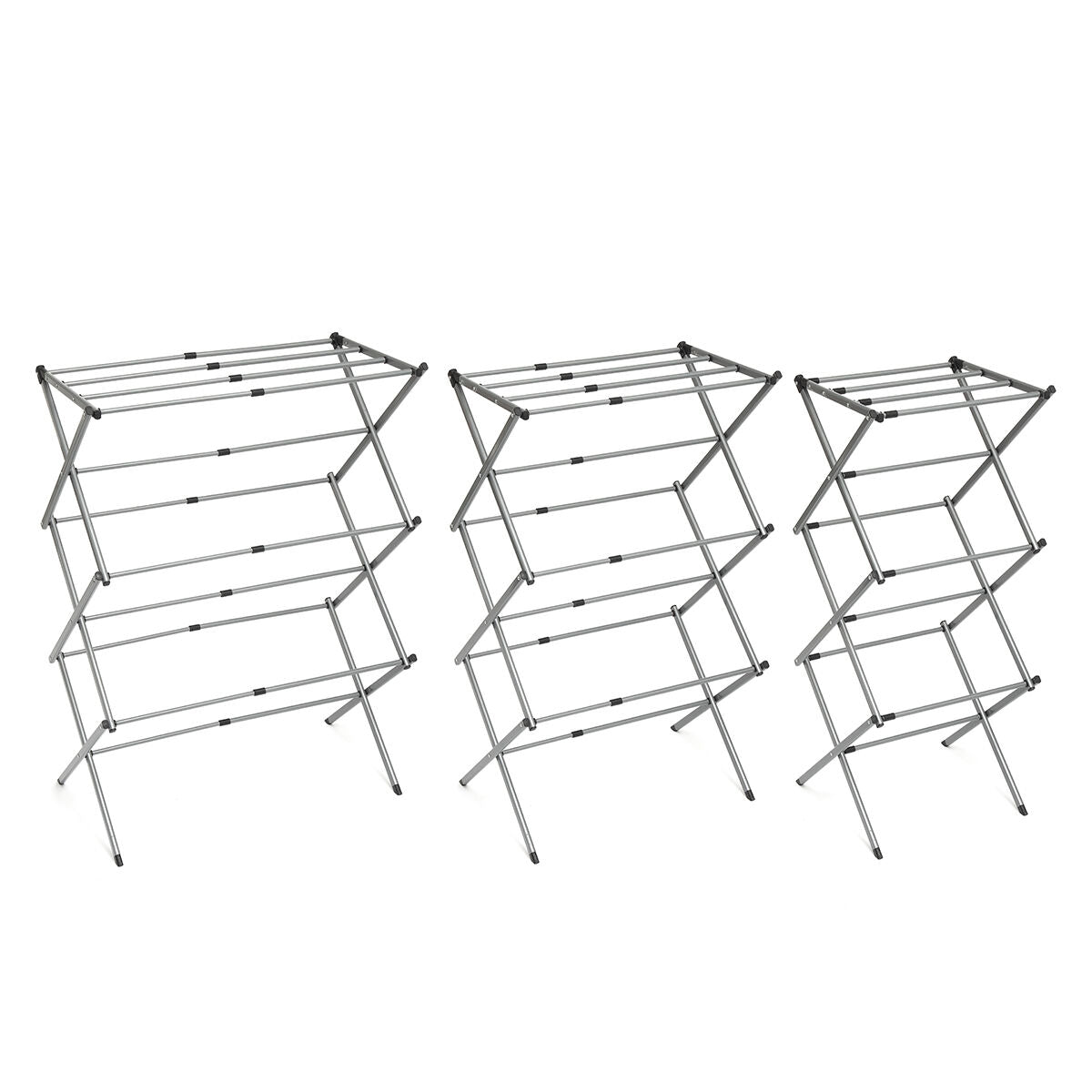 Folding and Extendable Metal Clothes Dryer with 3 Levels Cloxy InnovaGoods 11 Bars