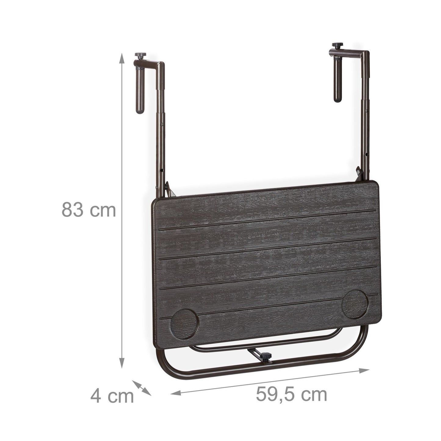 Folding balcony table