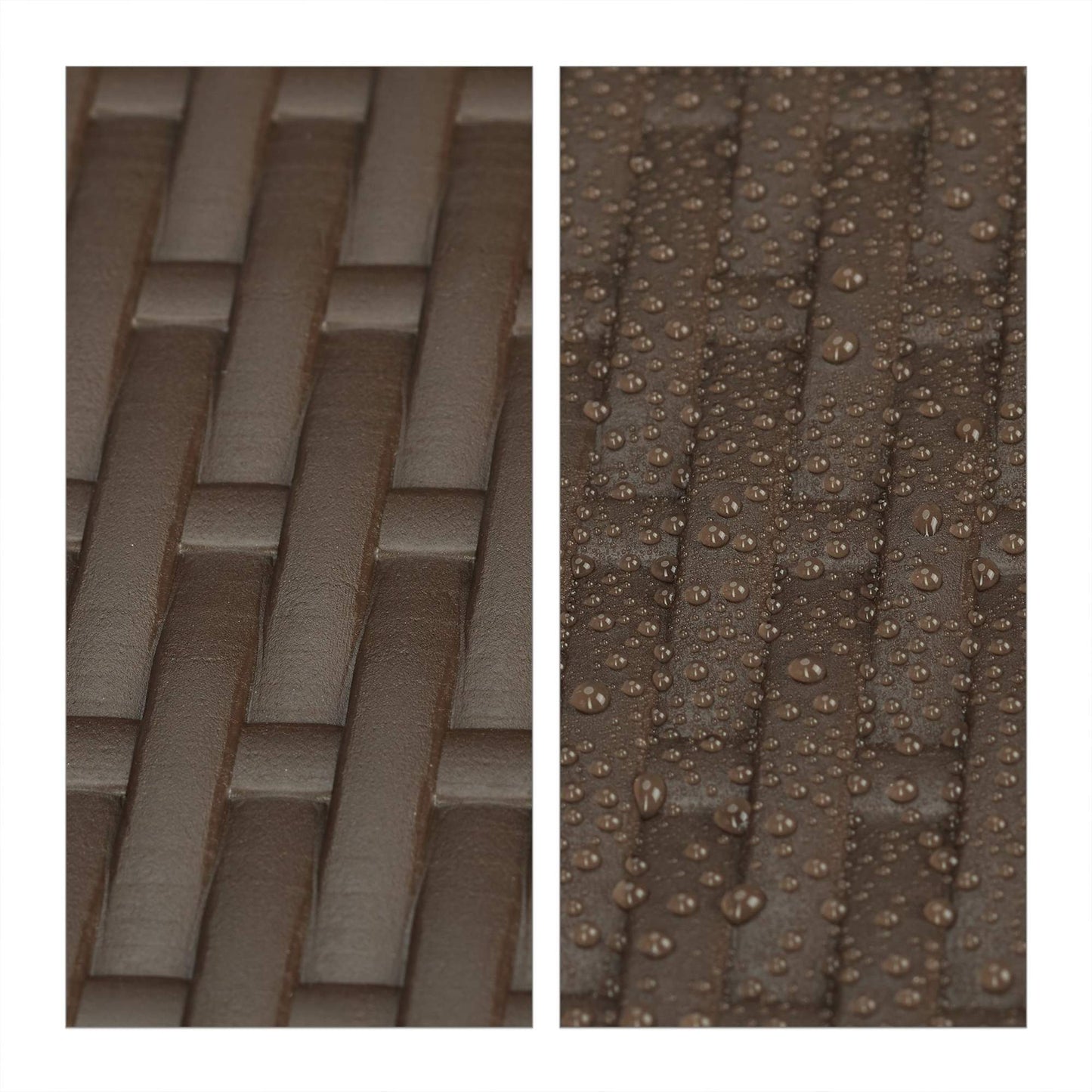 Folding balcony table in brown