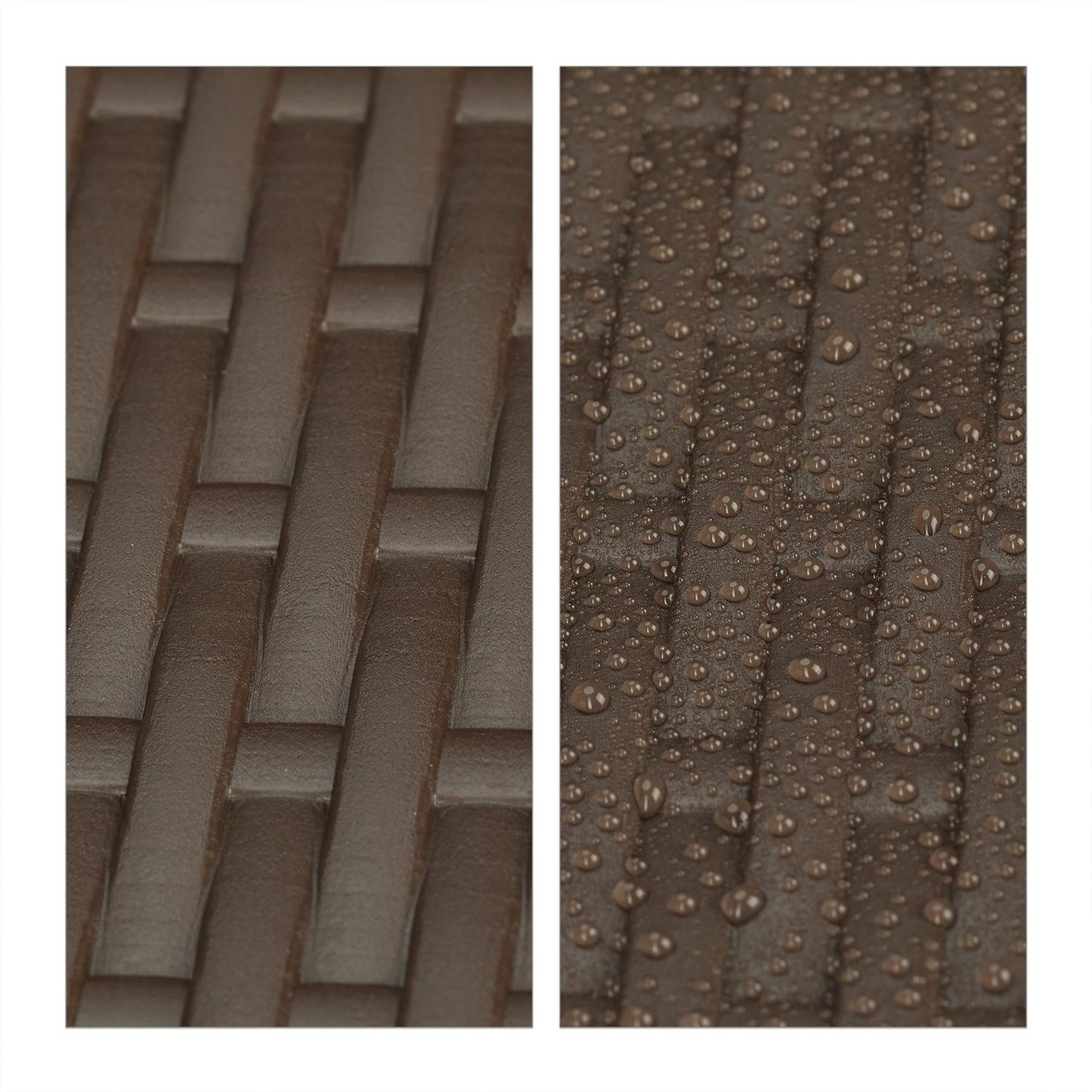 Folding balcony table in brown