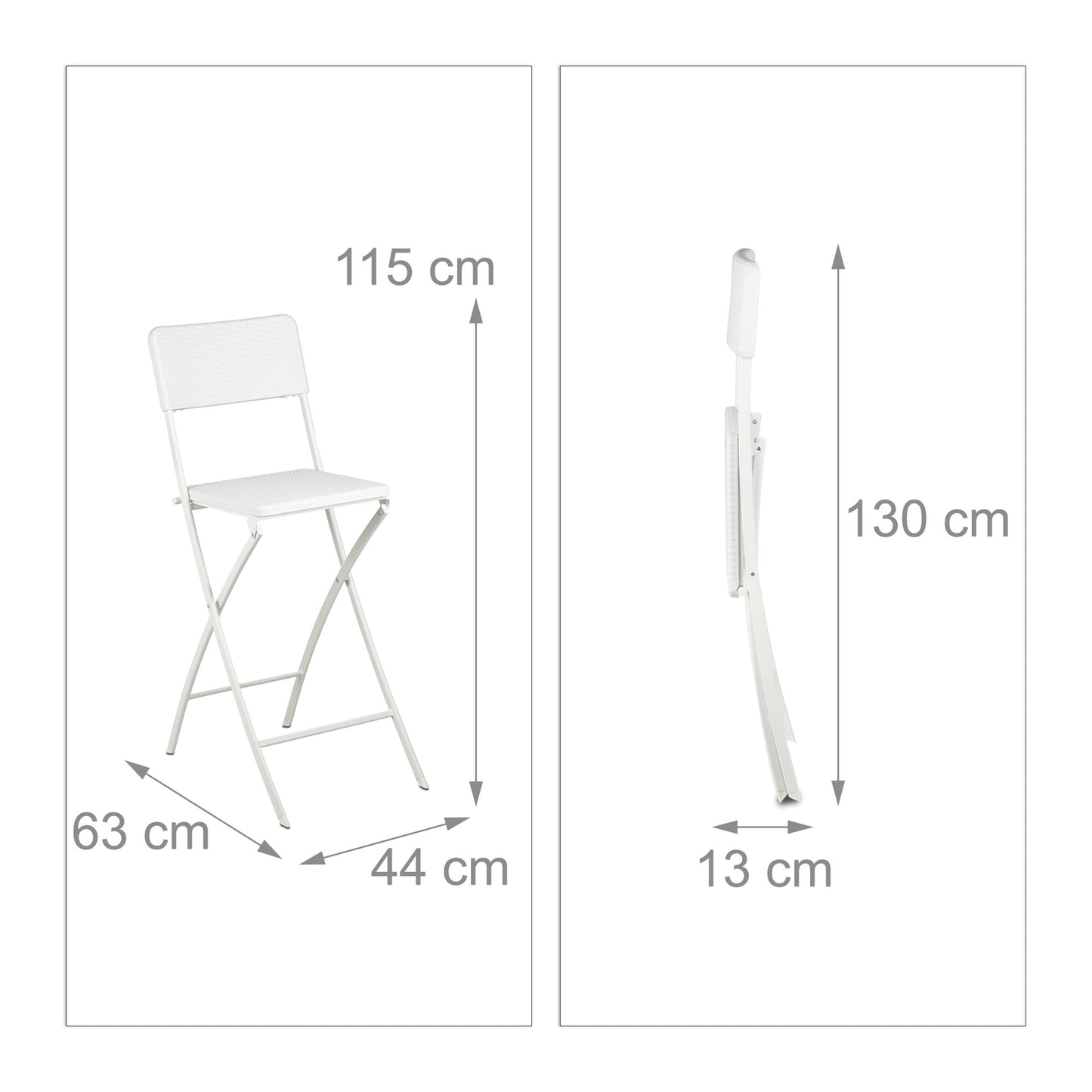 Folding barstool BASTIAN set of 2