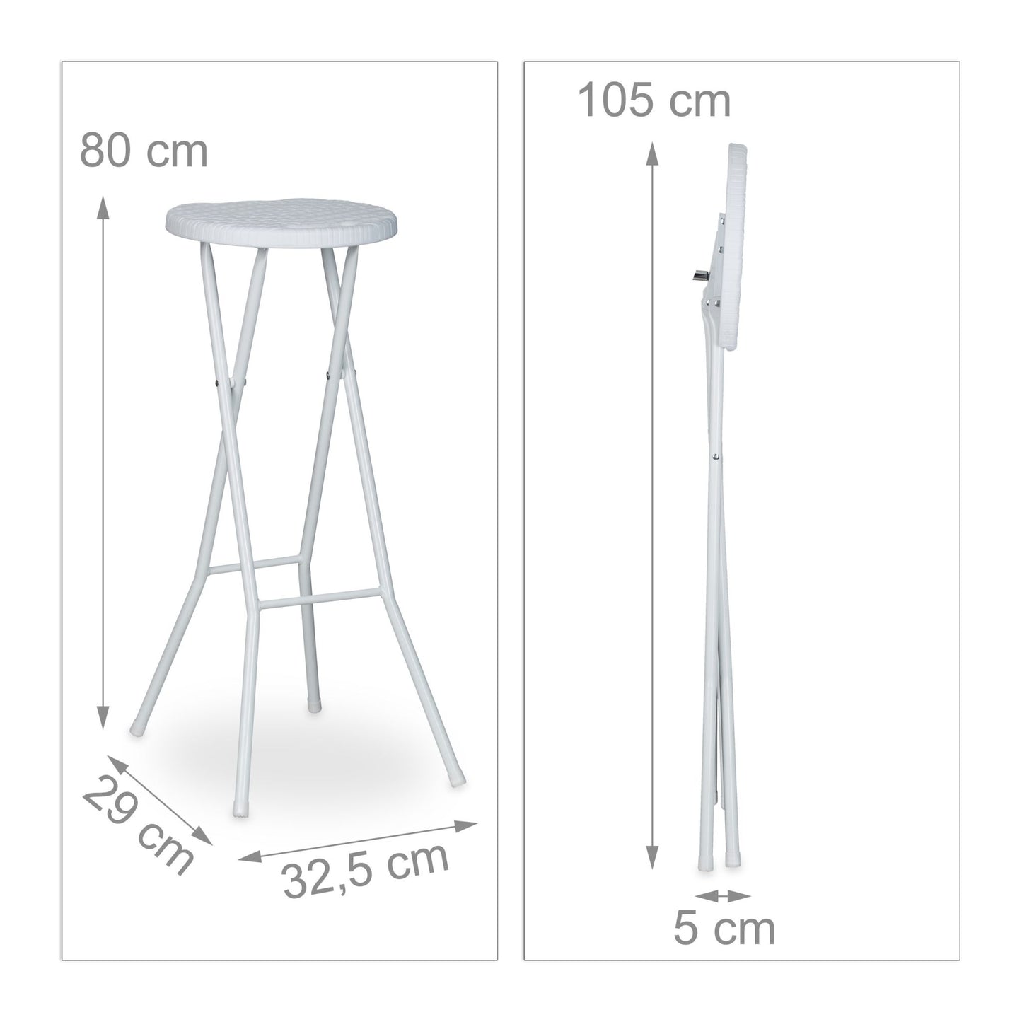Folding bar stools BASTIAN