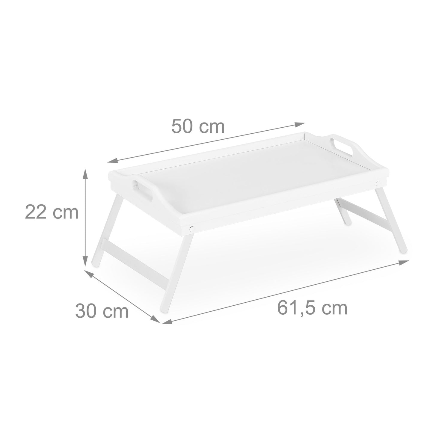 Folding bed tray white