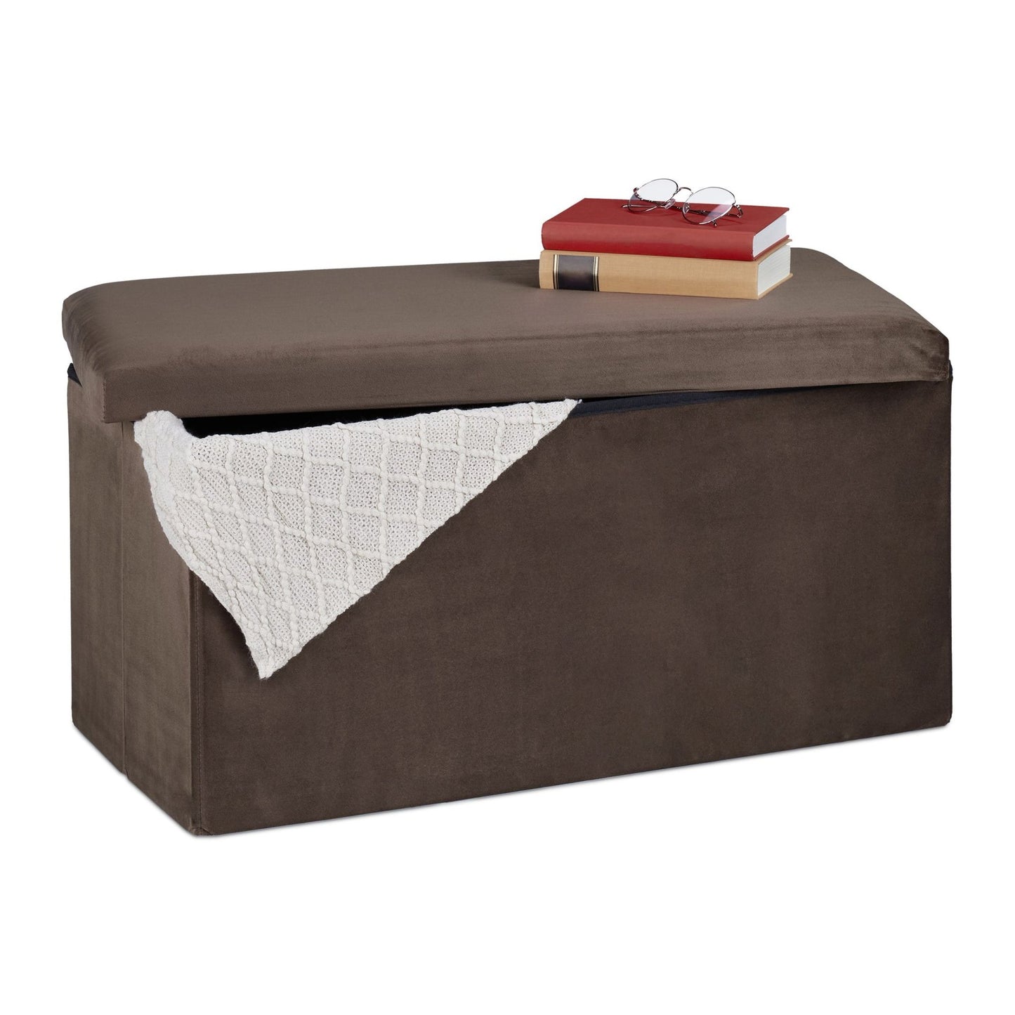 Folding bench in velvet