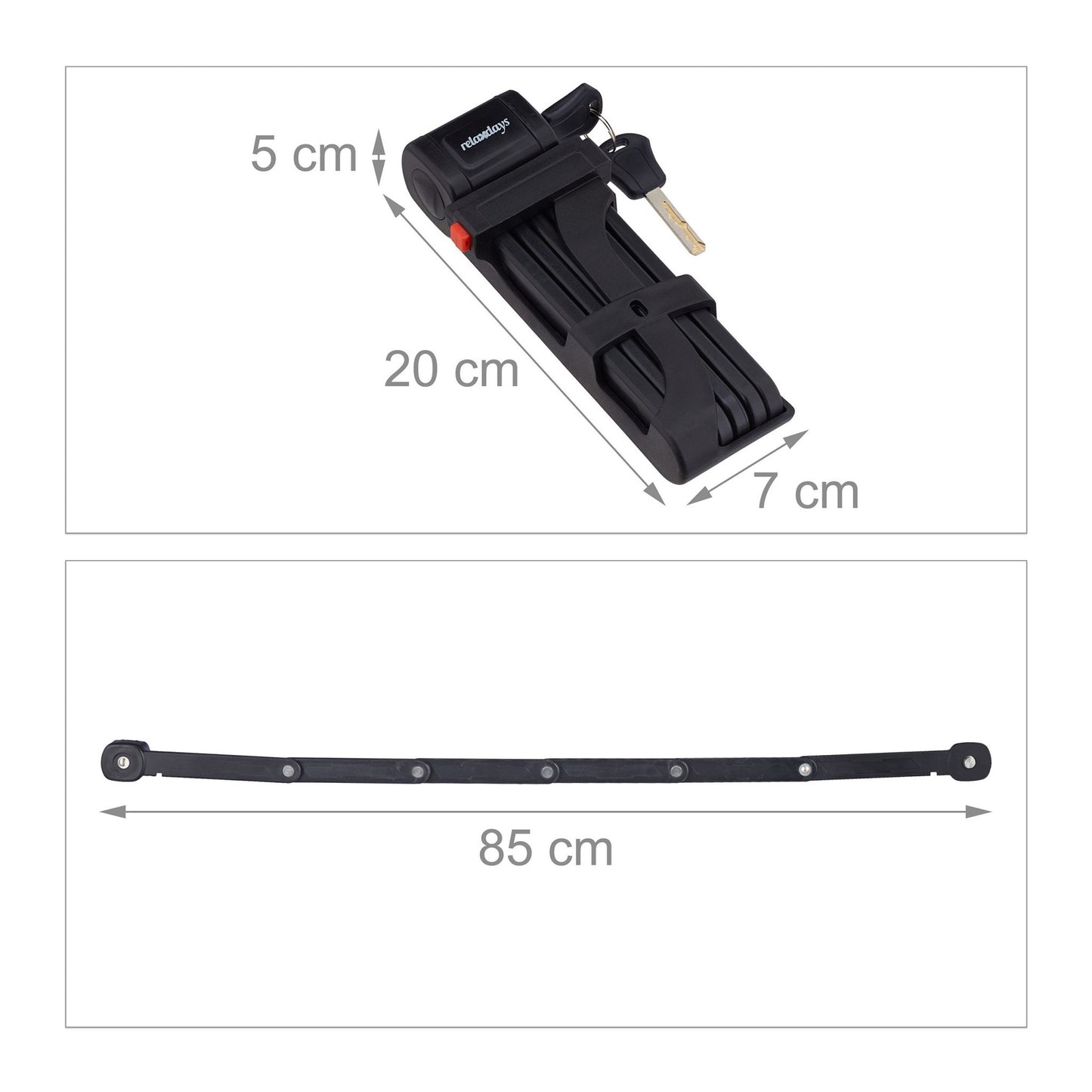 Folding bicycle lock with bracket