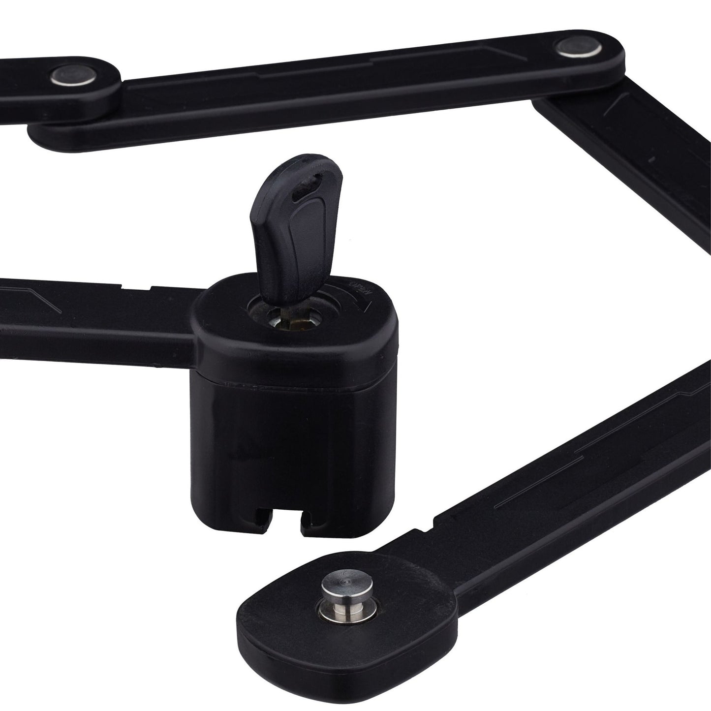 Folding bicycle lock with bracket