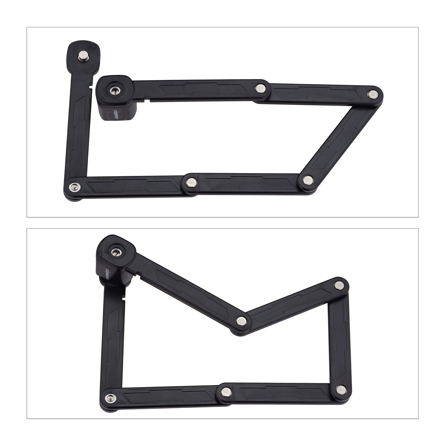 Folding bicycle lock with bracket