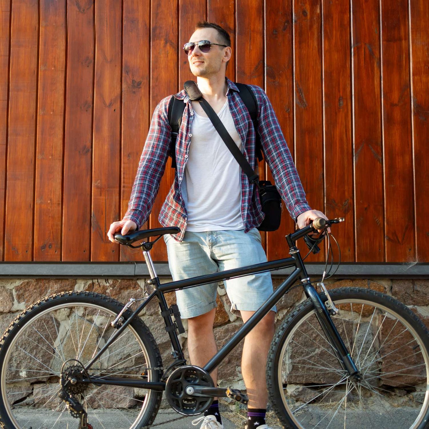 Folding bicycle lock with key