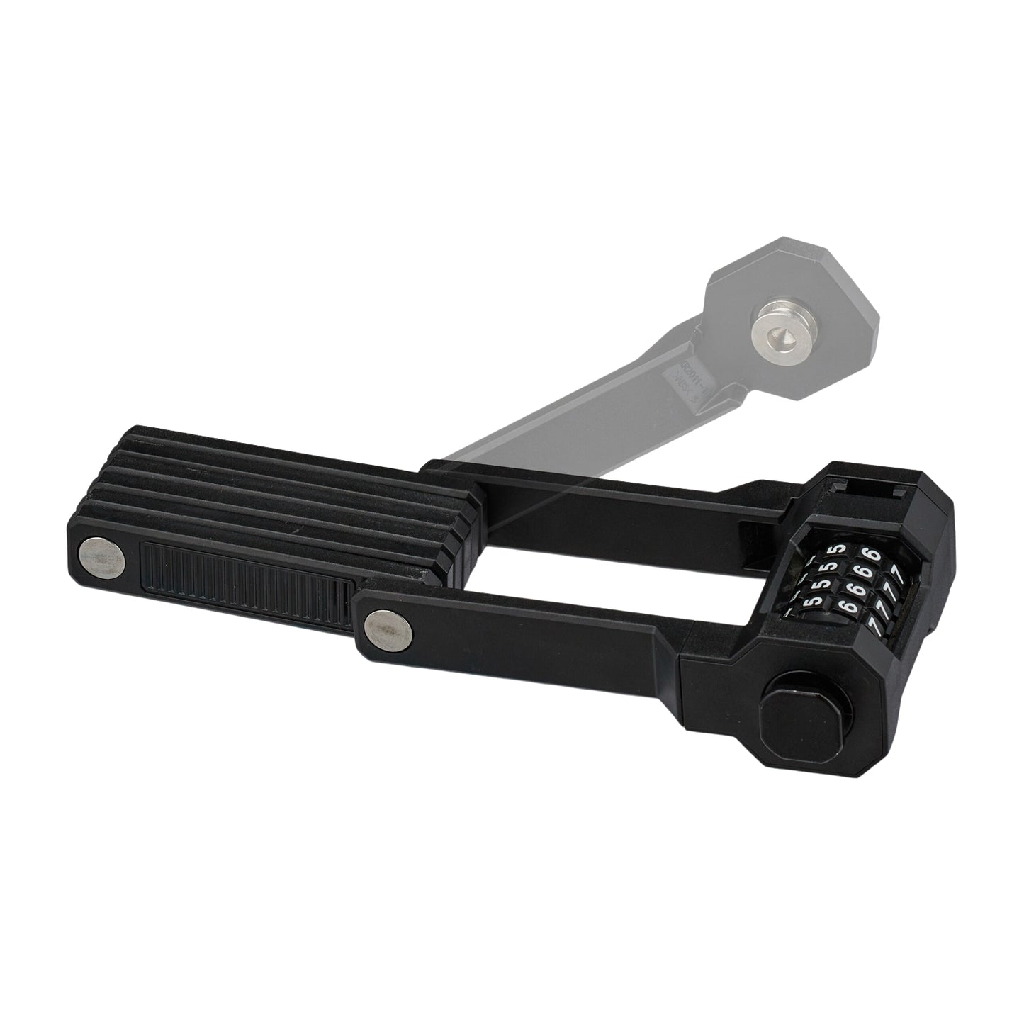 Folding bike lock with combination lock