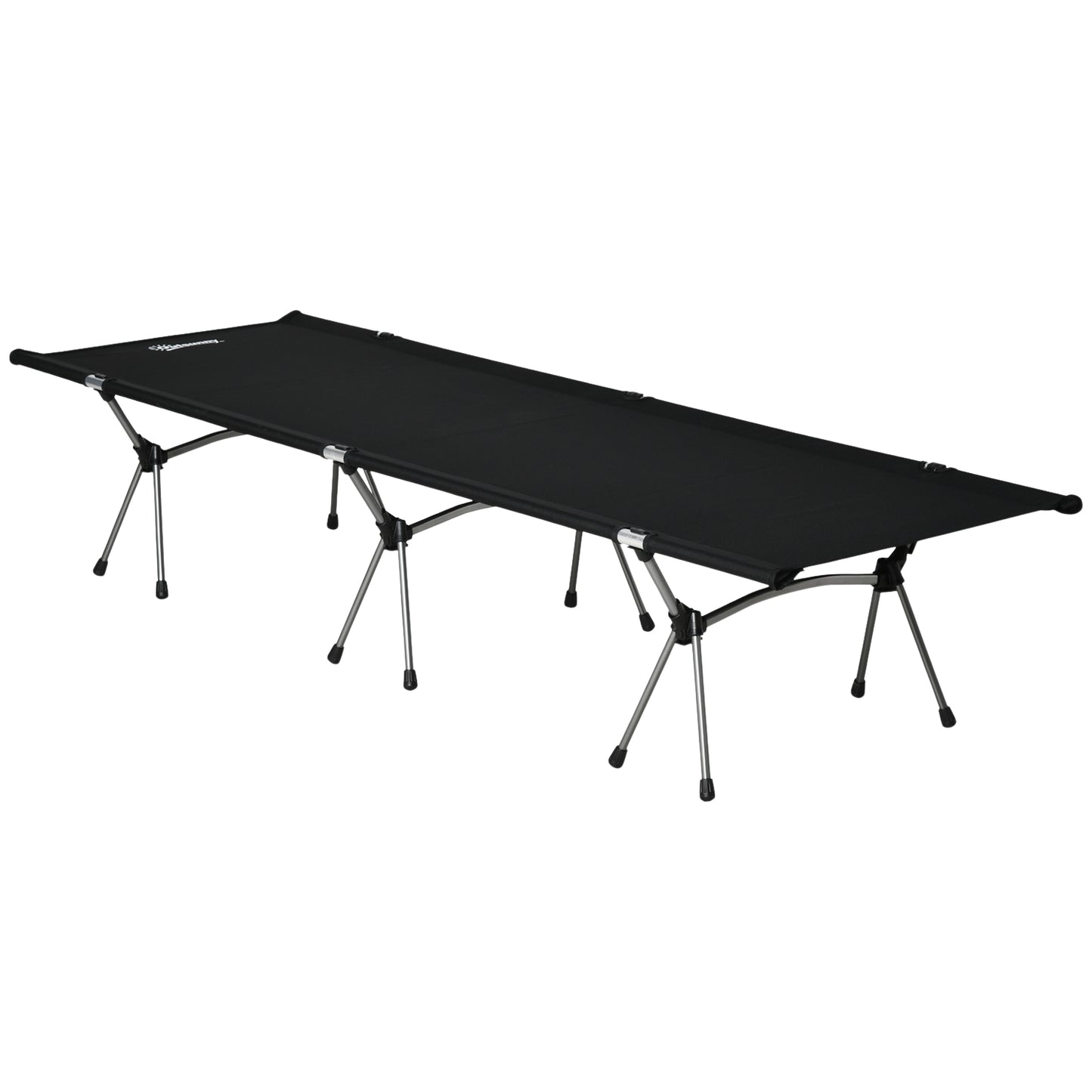Folding camping bed - adjustable height, 190x65 cm, 150 kg limit