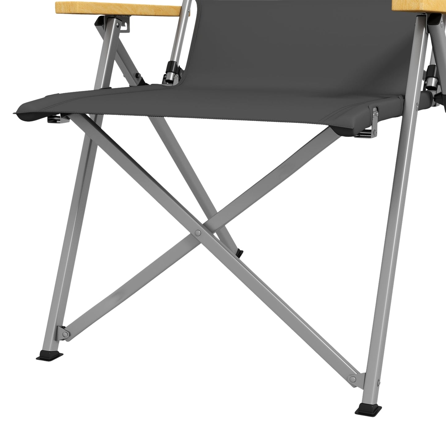 Folding camping chair - adjustable backrest, headrest, with carrying bag