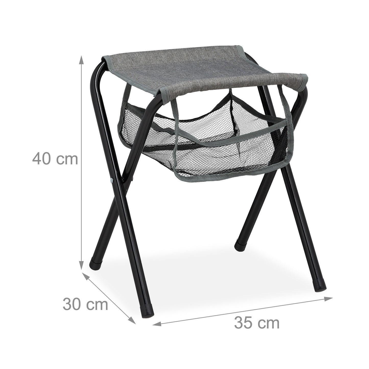 Folding camping chair with bag