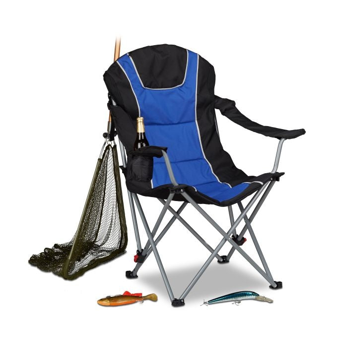 Folding camping chair with padding