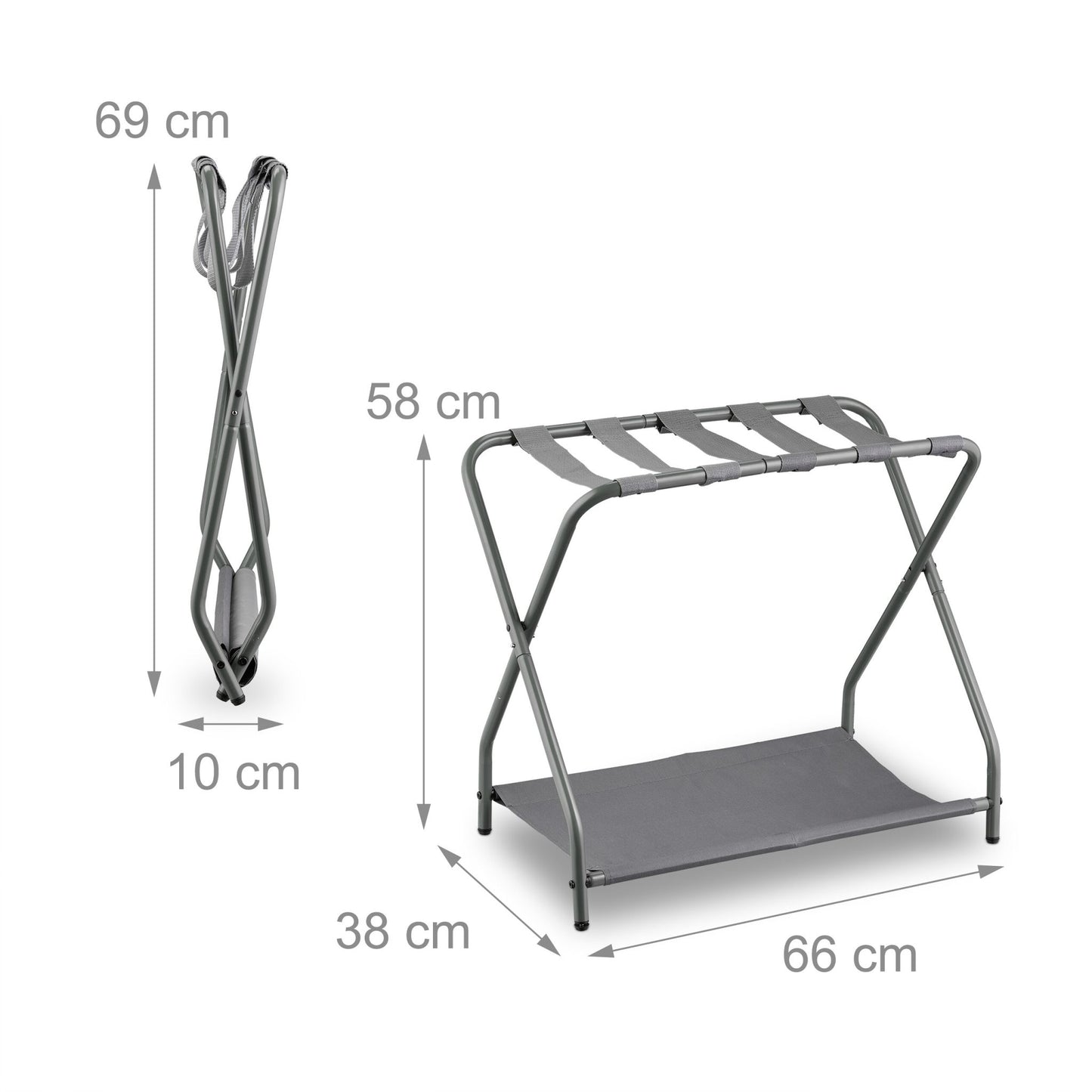Folding coat rack in metal