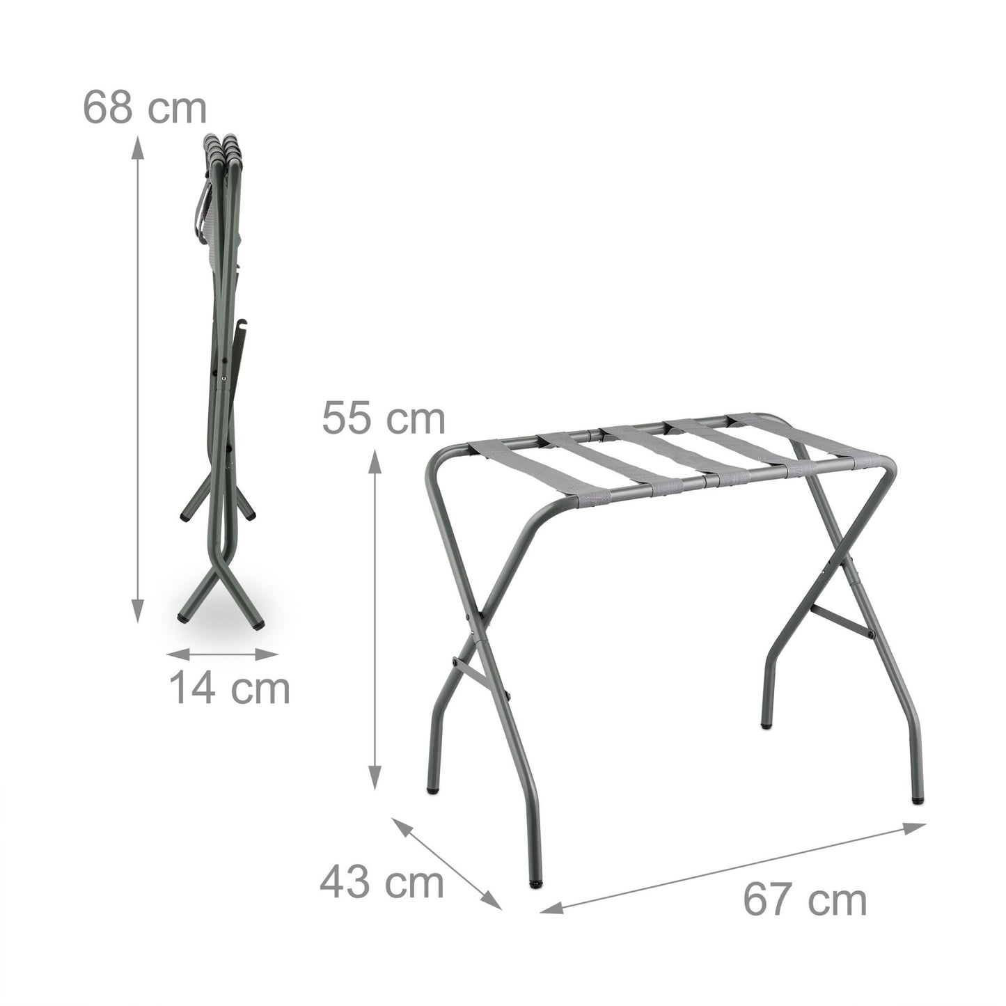 Folding coat stand in metal