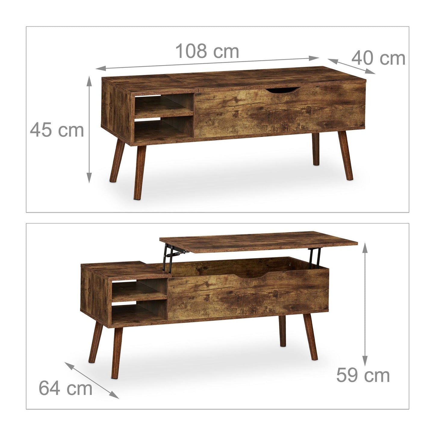 Folding coffee table