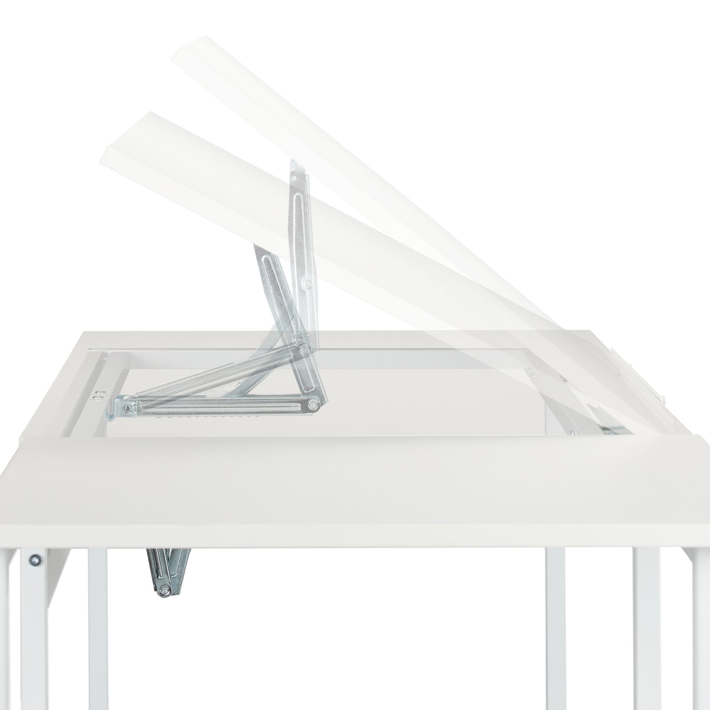 Folding desk with 3 shelves