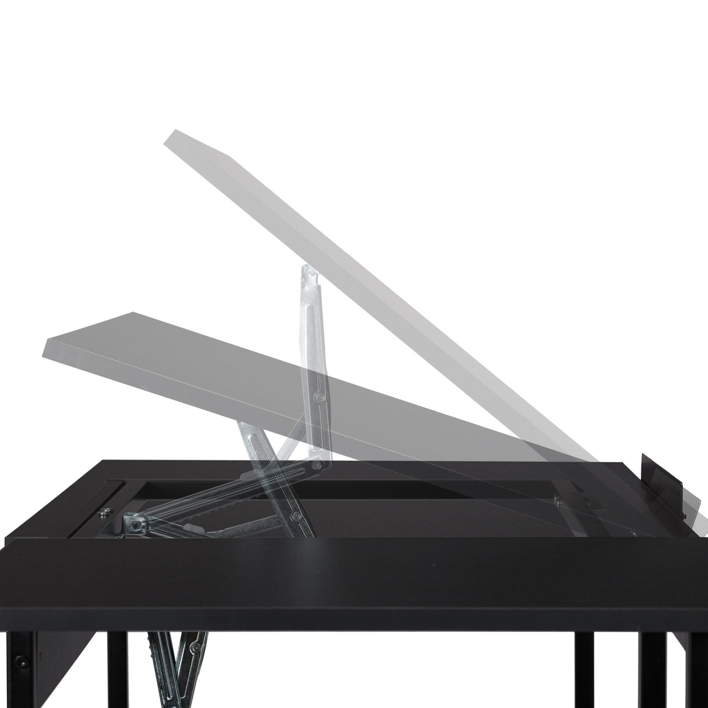 Folding desk with 3 shelves