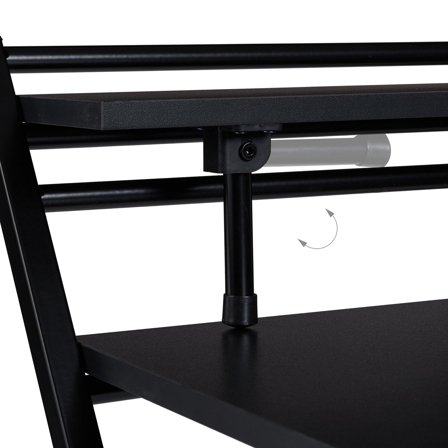 Folding desk with shelf