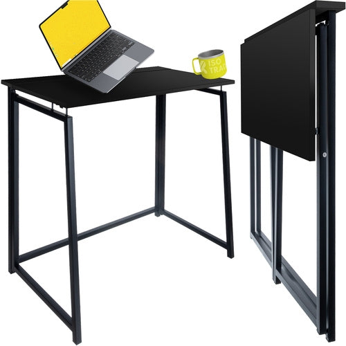 Folding desk wooden black 26117