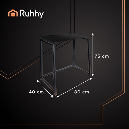 Folding desk wooden black 26117