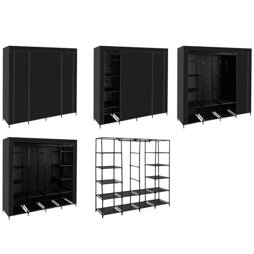 Folding fabric wardrobe 170x170cm Ruhhy 23740