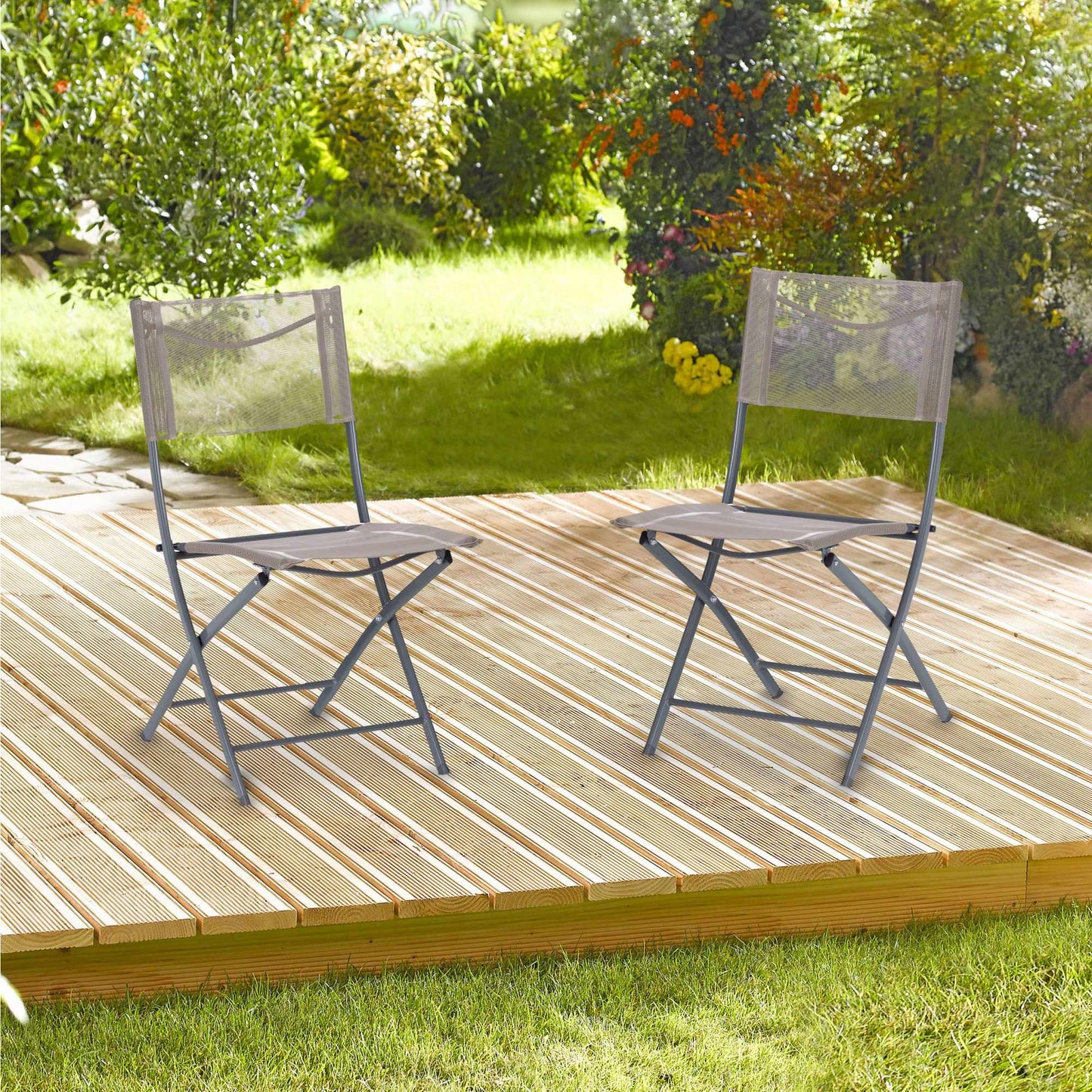 Folding garden chair Set of 2