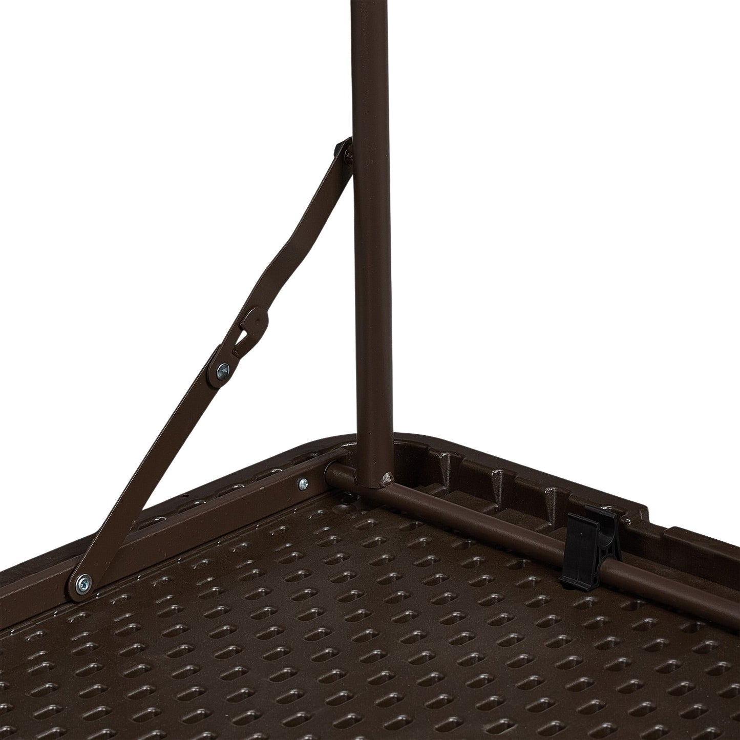 Folding garden table, height adjustable