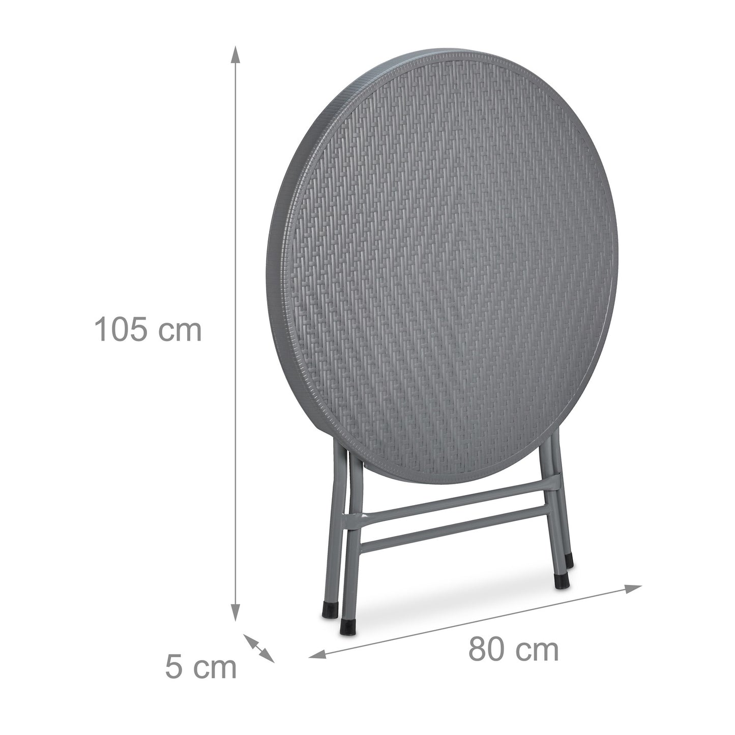 Folding garden table in rattan look