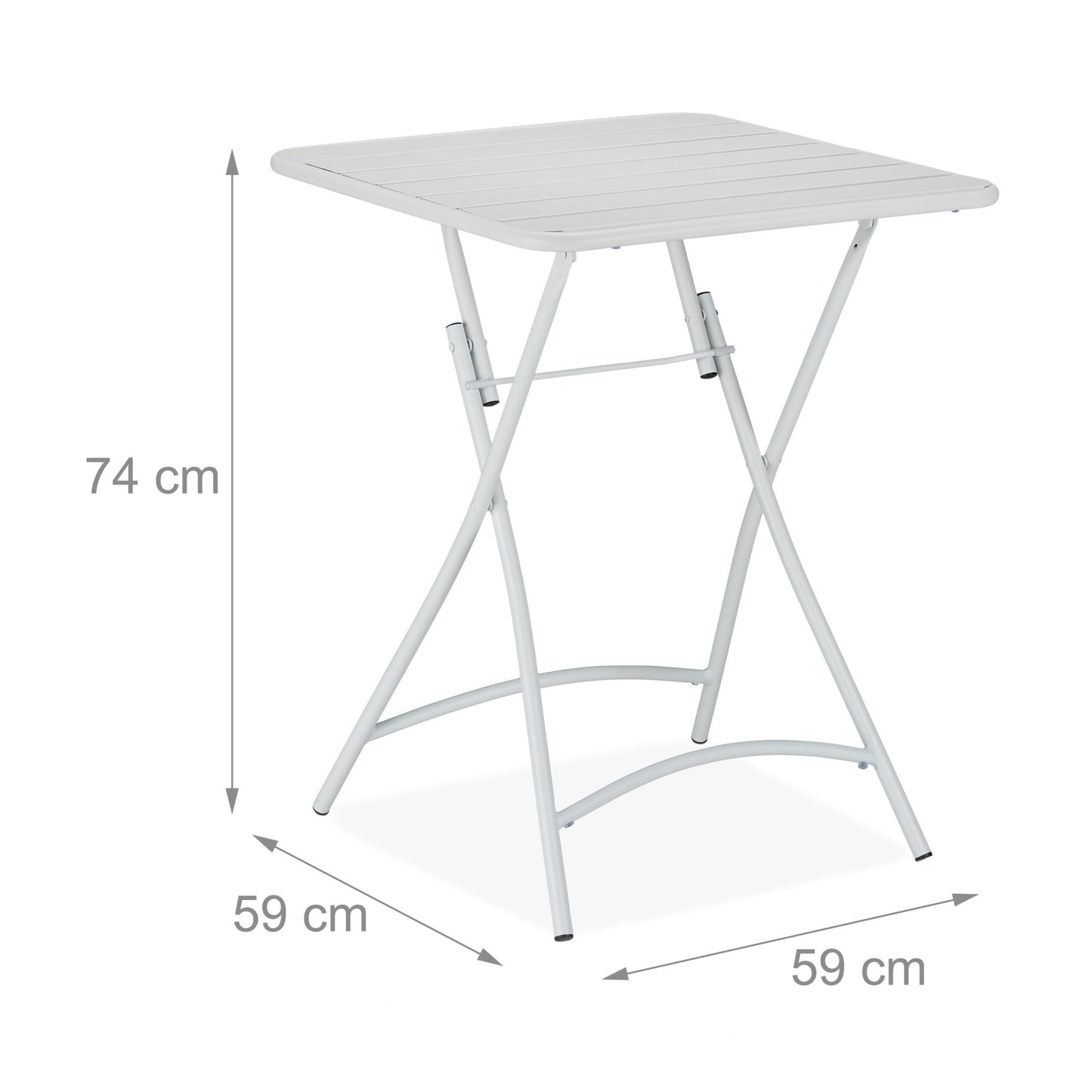 Folding metal balcony table