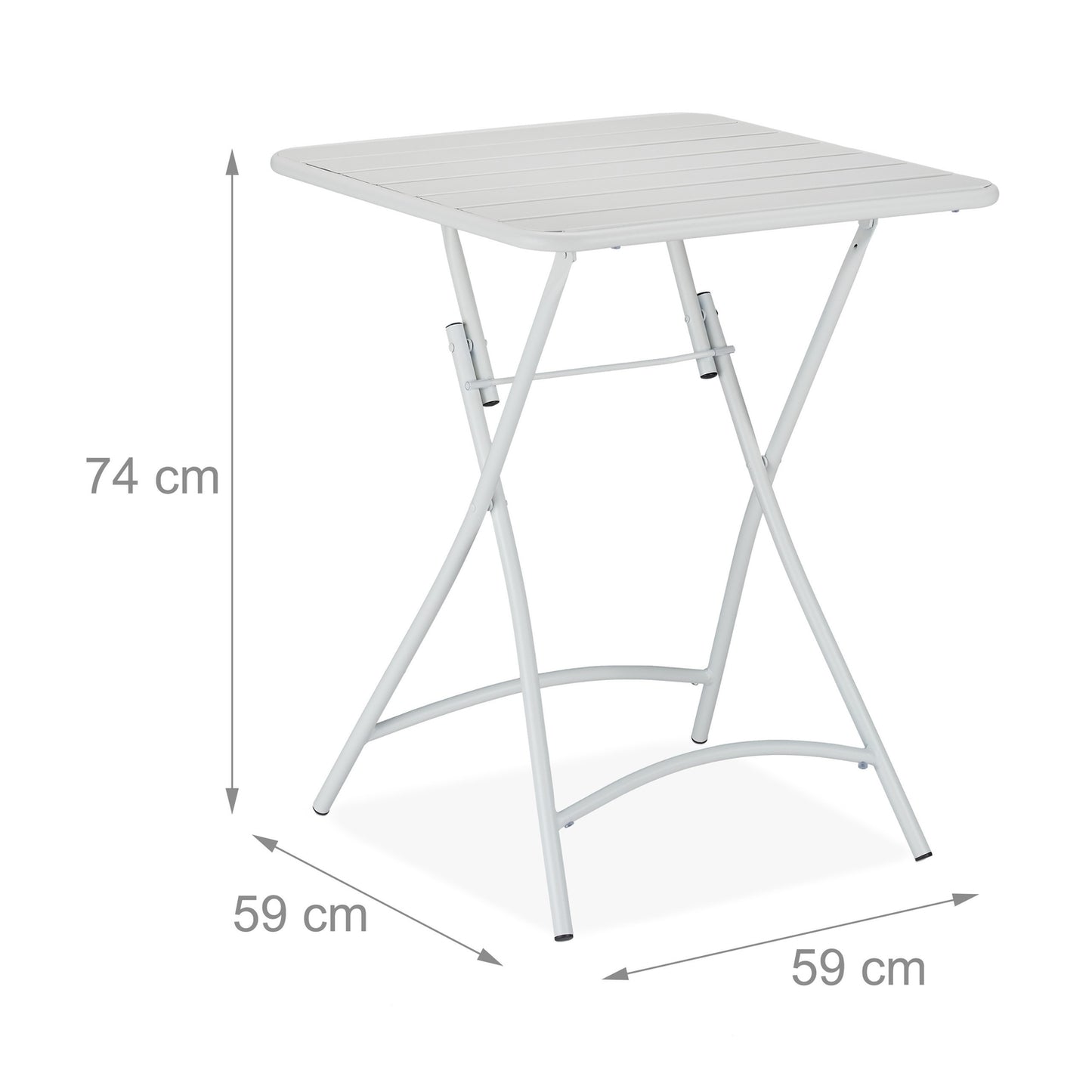 Folding metal balcony table