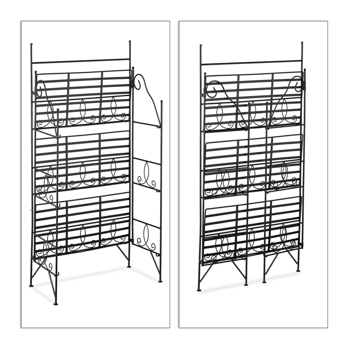 Folding metal flower stand